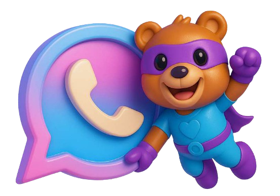 Illustration showing a phone with a WhatsApp QR code